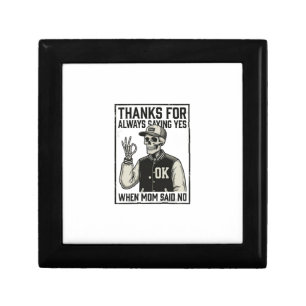 Funny Skeleton Dad Saying Yes Vintage Shirt Design Gift Box