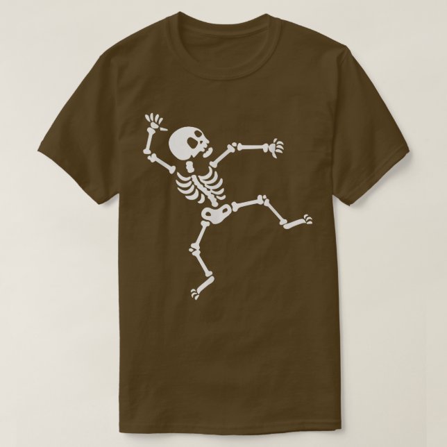 Funny Skeleton Dancing  Meme Halloween Spooky Gift T-Shirt (Design Front)