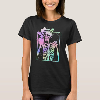 Funny Skeleton Drinking Coffee Caffeine   Coffee B T-Shirt