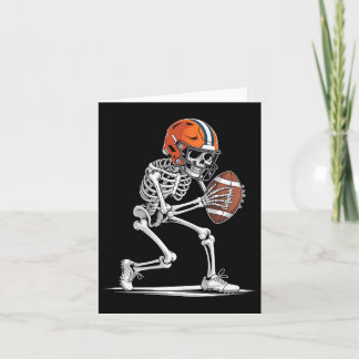 Funny Skeleton Football Halloween Costume Boys Kid Card