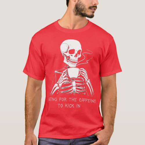 Funny Skeleton Goth Men Women Funny Halloween Coff T_Shirt