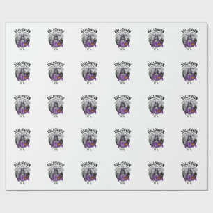 Funny Skeleton Halloween Cape Quote Vintage Design Wrapping Paper