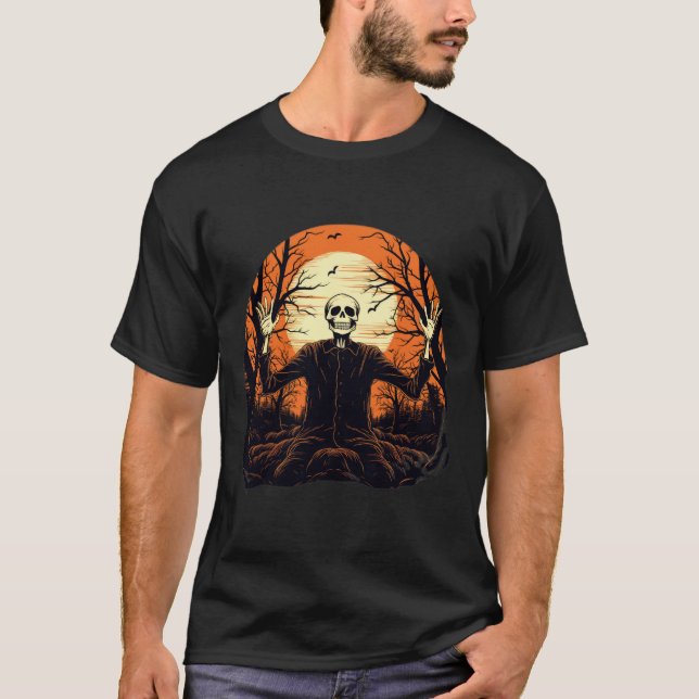 Funny Skeleton Halloween For Men Women  T-Shirt (Front)