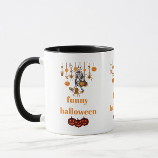 Funny Skeleton Halloween Mug