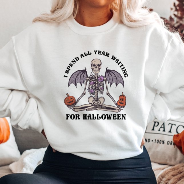 Funny Skeleton Halloween Sweatshirt (Creator Uploaded)
