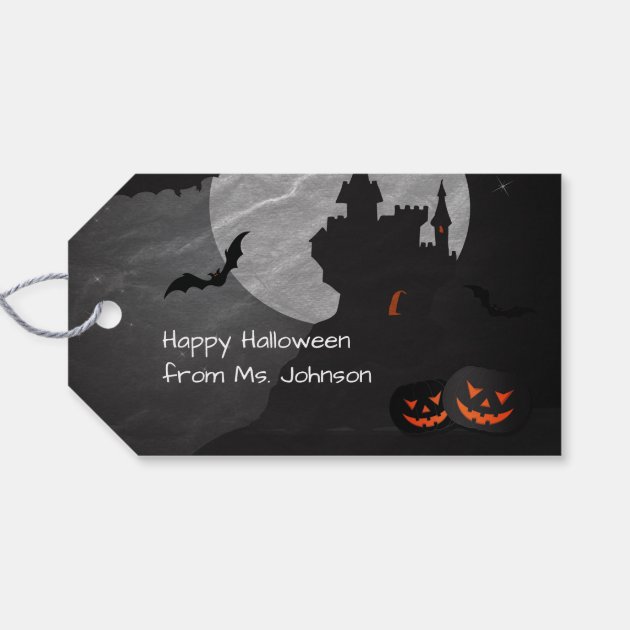 Funny Skeleton Halloween Treat Tags