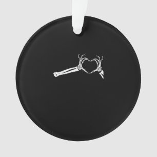 Funny Skeleton Heart Hands Halloween Costume Ornament