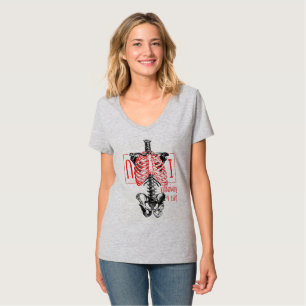 Funny Skeleton Heart I Love You T-Shirt