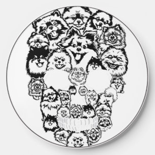 Funny Skeleton Holding A Cat Halloween Wireless Charger