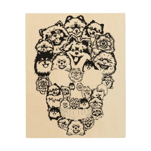 Funny Skeleton Holding A Cat Halloween Wood Wall Art