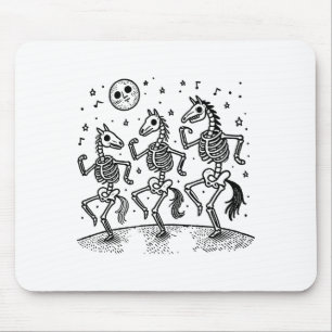 Funny Skeleton Horse Dancing Halloween Horse Lover Mouse Pad