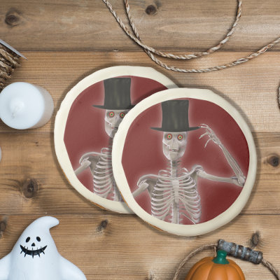 Funny Skeleton in Top Hat Halloween