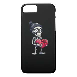 Funny Skeleton Men Women Skeleton Heart Valentines iPhone 8/7 Case