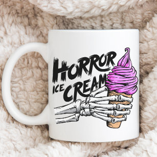 Funny Skeleton Mug, Horror Ice Cream Coffee Mug