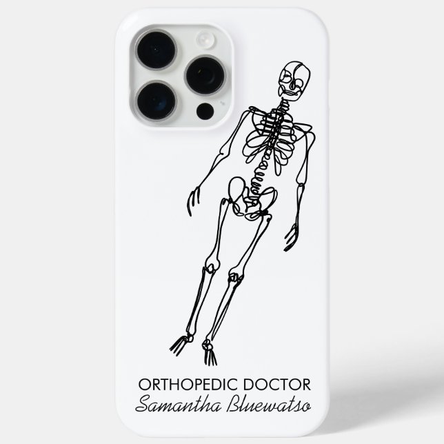 Funny Skeleton orthopedic doctor sculpting bone Case-Mate iPhone Case (Back)