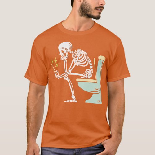 funny skeleton pooping T_Shirt