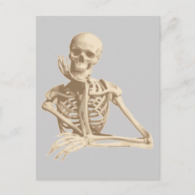 Funny Skeleton Postcard (Front)
