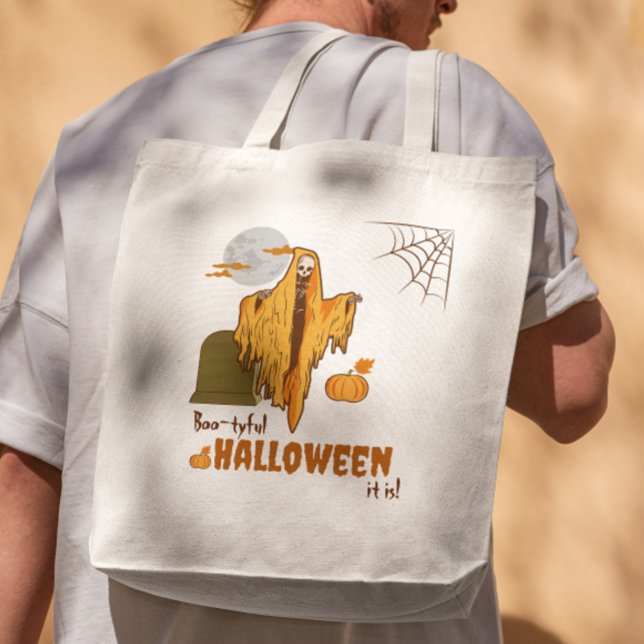 Funny Skeleton Pumpkin Adult Humor Halloween Party Tote Bag (Creator Uploaded)