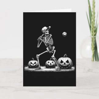 Funny Skeleton Sell Player Halloween Mens Womens K Card