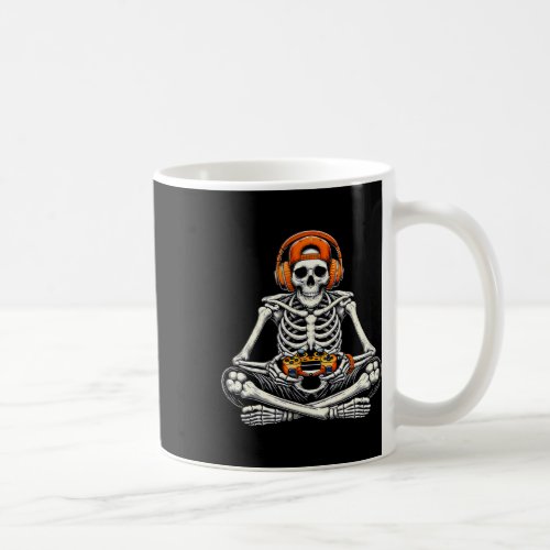 Funny Skeleton Skull Video Game Gamer Men Boys Hal Coffee Mug