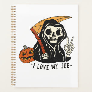 Funny Skeleton Spooky Vibes Fall Planner