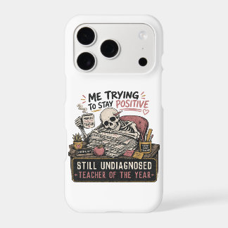 Funny Skeleton Teacher Of The Year Custom Gift iPhone 17 Pro Case