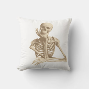 Funny Skeleton Throw Pillow