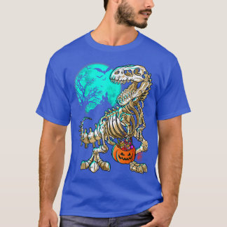 Funny Skeleton TRe Halloween Boys Dino Kids Fossil T-Shirt