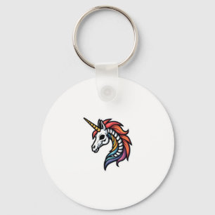 Funny Skeleton Unicorn Lovers Spooky Halloween Cos Keychain