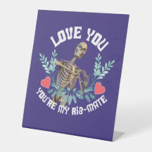 Funny Skeleton Valentine Rib Mate Goth Humor