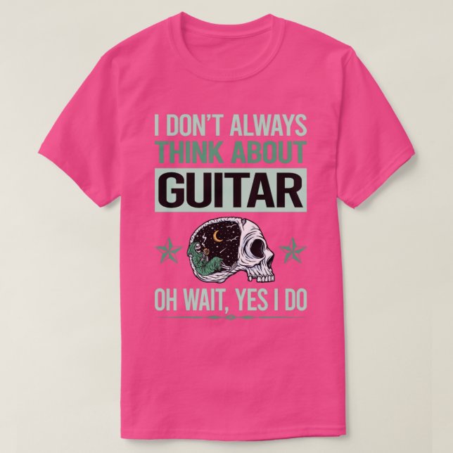 Funny Skeleton Yes I Do Guitar Guitarist  T-Shirt (Design Front)