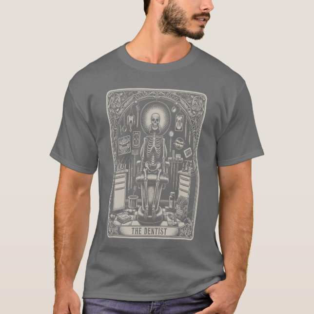 Funny Skeleton Yoga Dental Hygienistooth Dentist H T-Shirt (Front)