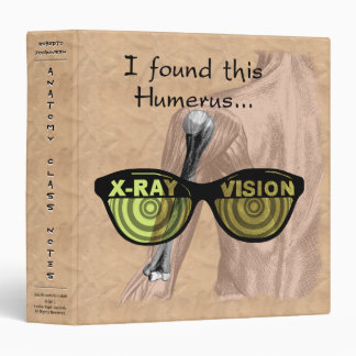Funny Skeletons Anatomy Class Personalized 3 Ring Binder