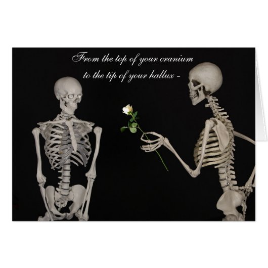 Funny Skeletons in Love Cards (Front Horizontal)
