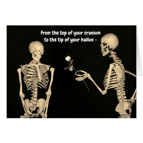 Funny Skeletons in Love Valentine or Anniversary