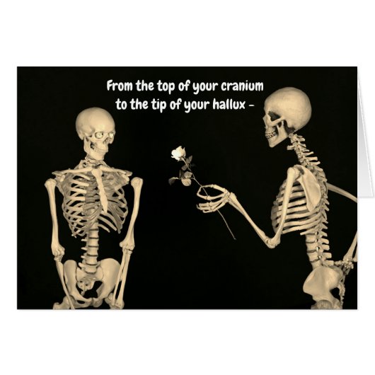 Funny Skeletons in Love Valentine or Anniversary (Front Horizontal)