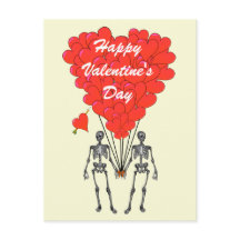 Funny skeletons romantic Valentines