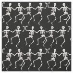 Funny skeletons skull dancing pattern halloween fabric