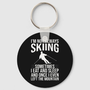 Funny Ski Design For Men Women Winter Snowboard Sk Keychain
