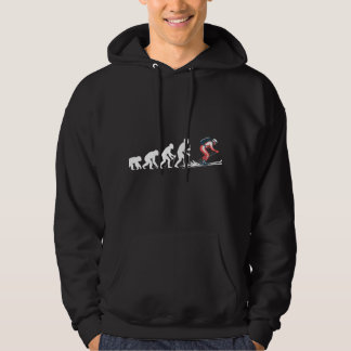 Funny Ski Evolution Red Suit Illustration Hoodie