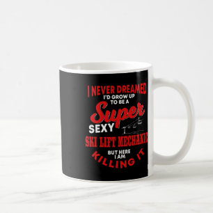 Funny Ski Lift Mechanic Costume Skiing Chairlift C Coffee Mug