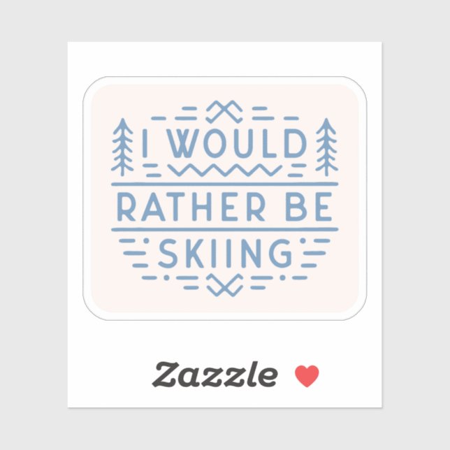 Funny ski lovers skiing skiers aesthetic sticker (Sheet)