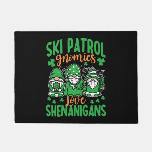 Funny Ski Patrol St. Patrick's Day Doormat