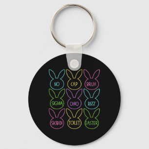 Funny Skibidi Easter Day Egg Funny Rizz Meme Easte Keychain