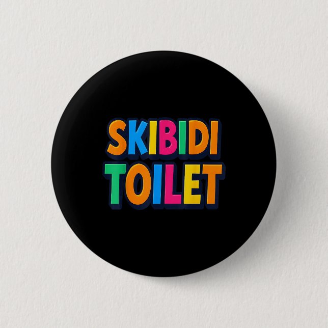 Funny Skibidi Toilet  Button (Front)
