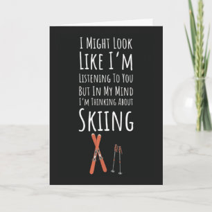 Funny Skier Cards Winter Sports Skiing Ski Lover
