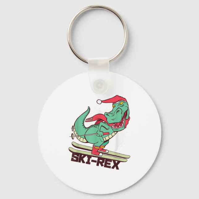 Funny Skiing _1  Keychain (Front)