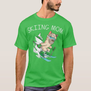 Funny Skiing Art For Mom Mama Ski Freestyle Skier T-Shirt