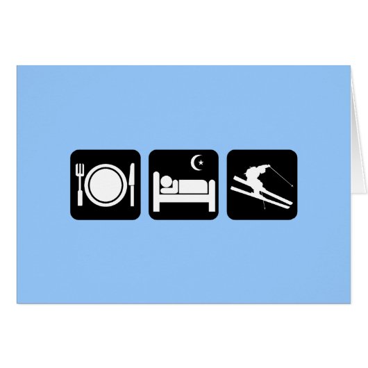 funny skiing cards (Front Horizontal)
