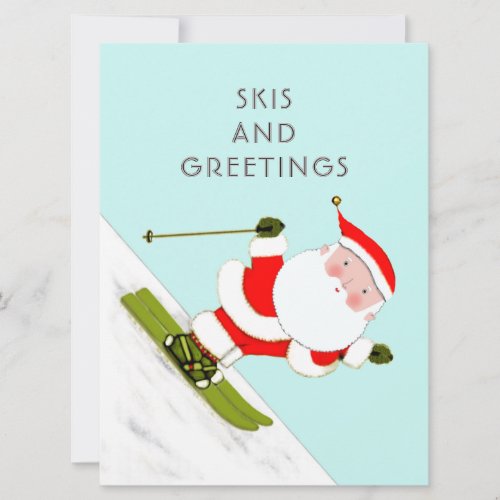 Funny Skiing Christmas Holiday Cards